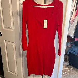 Women’s Abercrombie red sweater mini dress